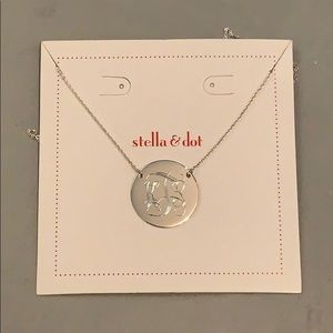 Stella & Dot Engraved Disc Necklace - KTS